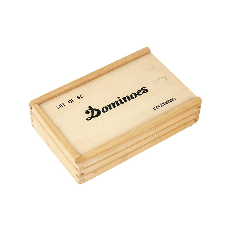 Kayu asli ganda sembilan domino kotak kayu