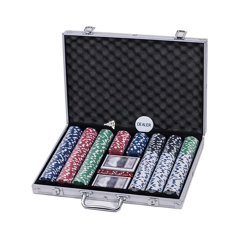 Chip poker tanah liat Tugas Berat 500psc Set di kotak aluminium