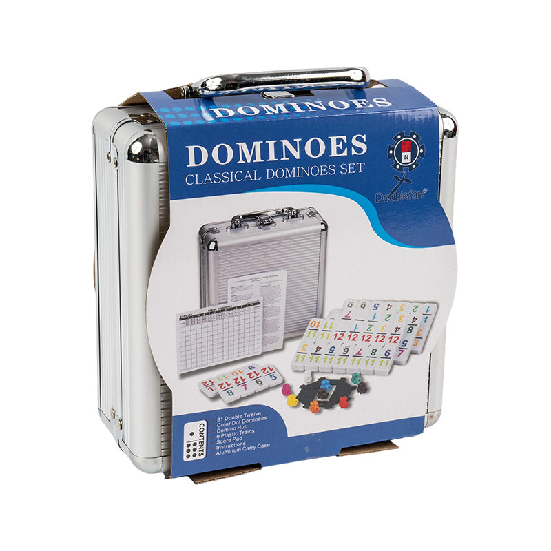 Double Twelve Aluminium Box Domino Meksiko