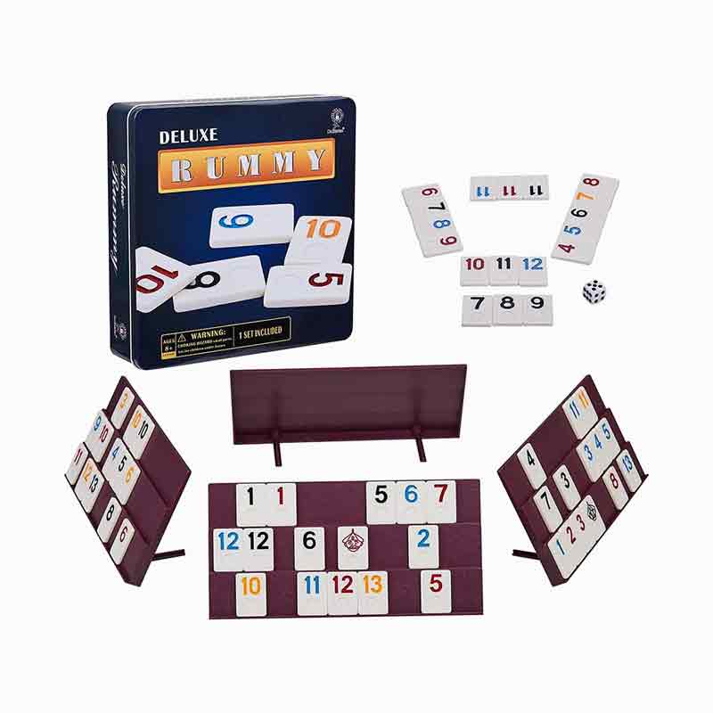 2-4 Pemain 106 Tiles Game Rummy Digital Classic With Iron Case