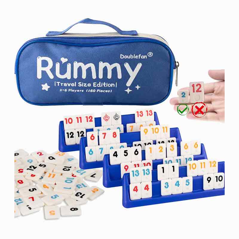 6 Pemain Mini Rummy Number Card Game Set