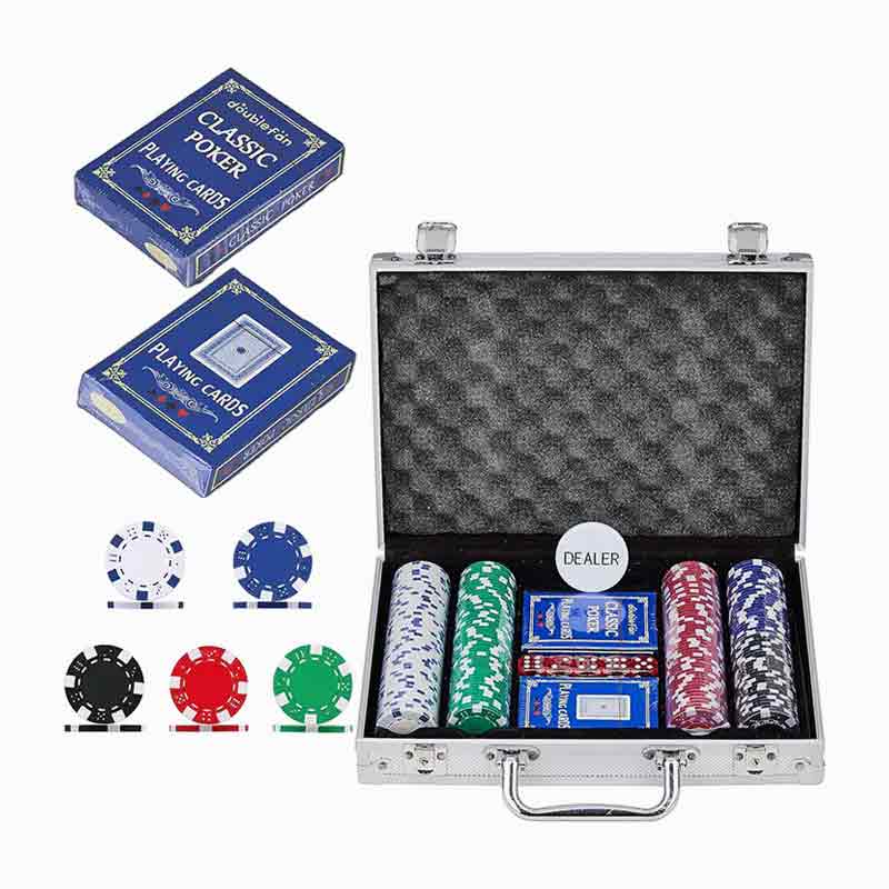 Set chip poker kotak aluminium 200-piece